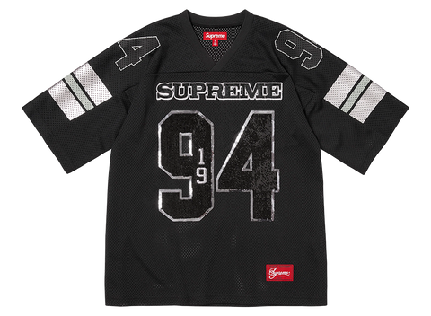 Supreme Sequin Football Jersey Black