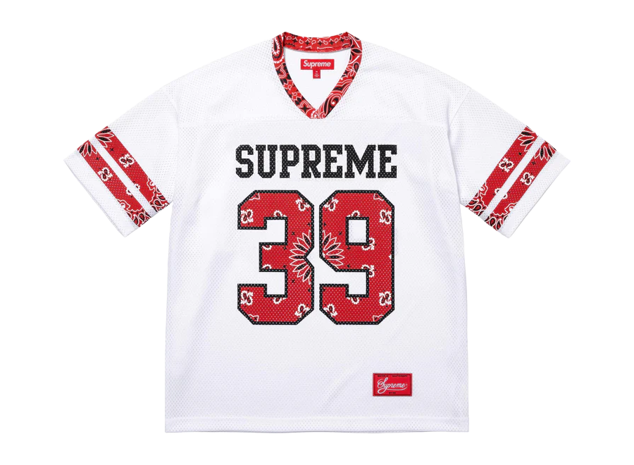 Supreme Bandana Football Jersey White (Pre-Owned)
