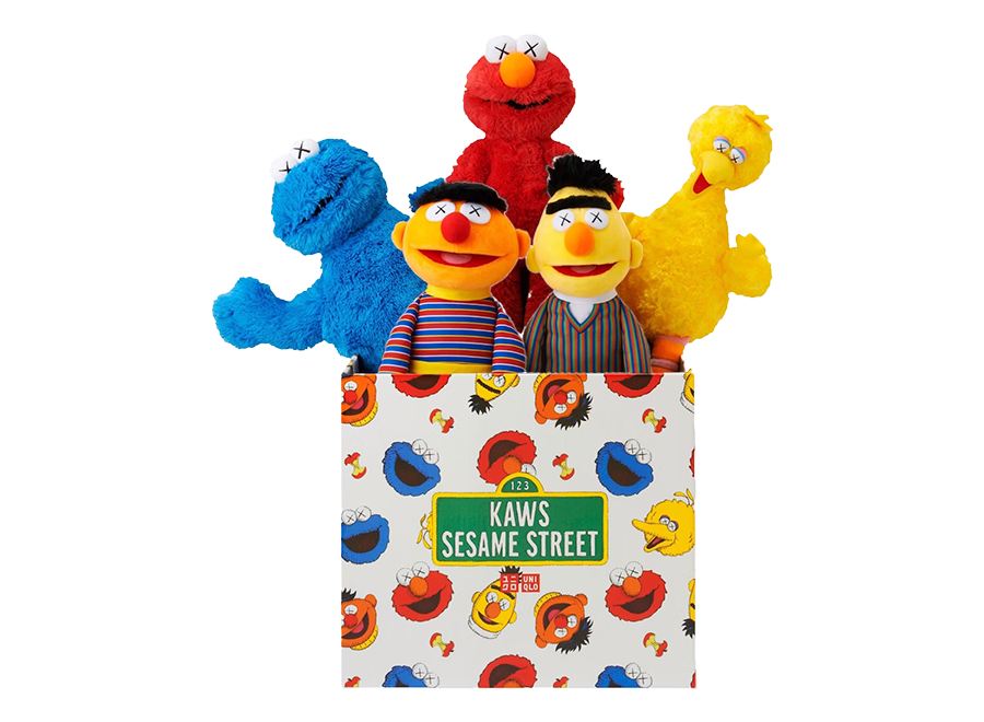 KAWS Sesame Street Uniqlo Plush Toy Complete Box Set Multi