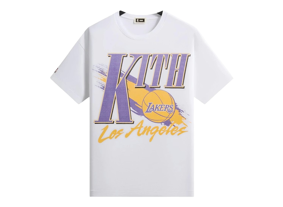 Kith NBA All-Star Los Angeles Lakers Retro Ball Boxy Tee White (Pre-Owned)