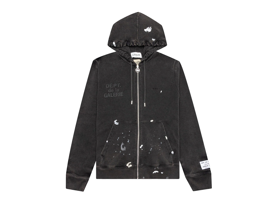 Gallery Dept. x Lanvin II Paris Embroidered Zipped Hoodie (Pre-Owned)