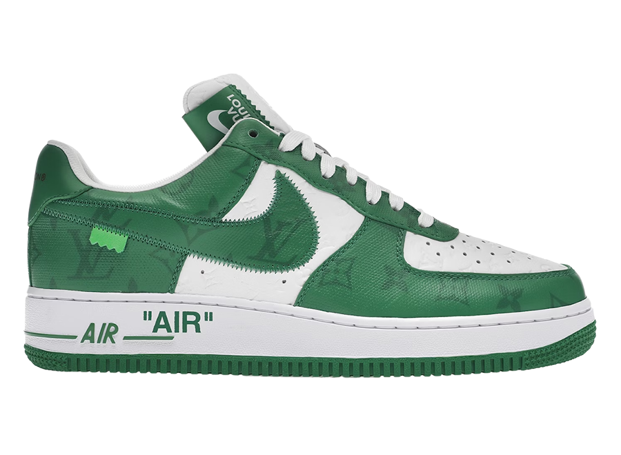 Louis Vuitton Nike Air Force 1 Low By Virgil Abloh White Green (Pre-Owned)