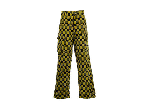 Marni Corduroy Checkered Pants Green