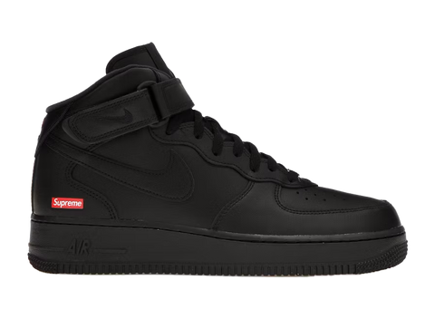 Nike Air Force 1 Mid Supreme Black (Pre-Owned)