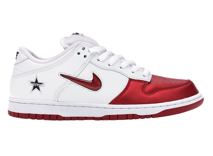 Nike SB Dunk Low Supreme Jewel Swoosh Red