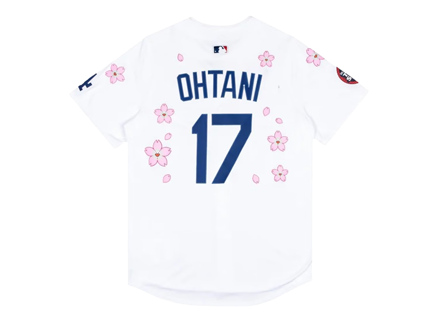 Nike x Takashi Murakami x MLB World Tour Tokyo Series 2025 Dodgers Ohtani Jersey White