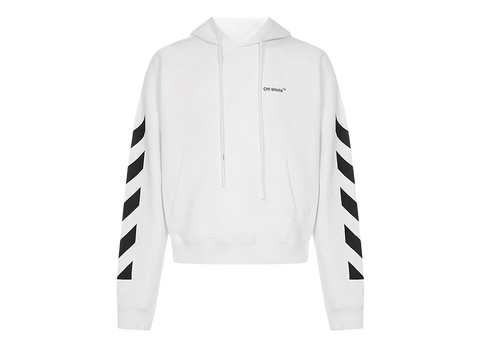 OFF-WHITE Diagonal Helvetica Oversized Hoodie White (Pre-Owned)