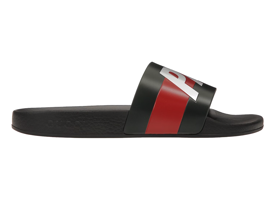 Palace x Gucci Logo Web Slide Sandal Black