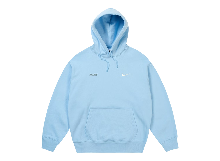 Palace x Nike Font Swoosh Hoodie Sky Blue