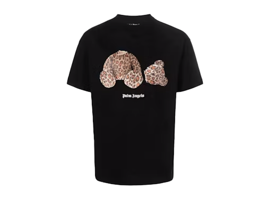 Palm Angels Leopard Bear Classic T-shirt Black/Multicolor (Pre-Owned)