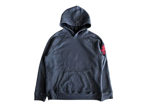 Chrome Hearts Navy & Red Triple Cross Patch Paper Jam Hoodie (Pre-Owned)