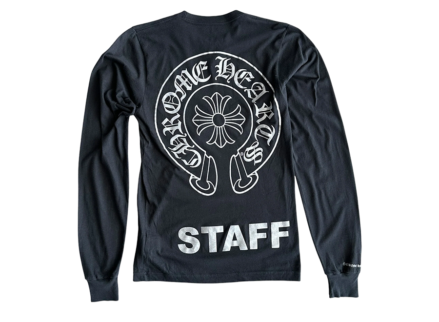 Chrome Hearts Staff Horseshoe Logo Longsleeve T-Shirt Black Silver (Pre-Owned)