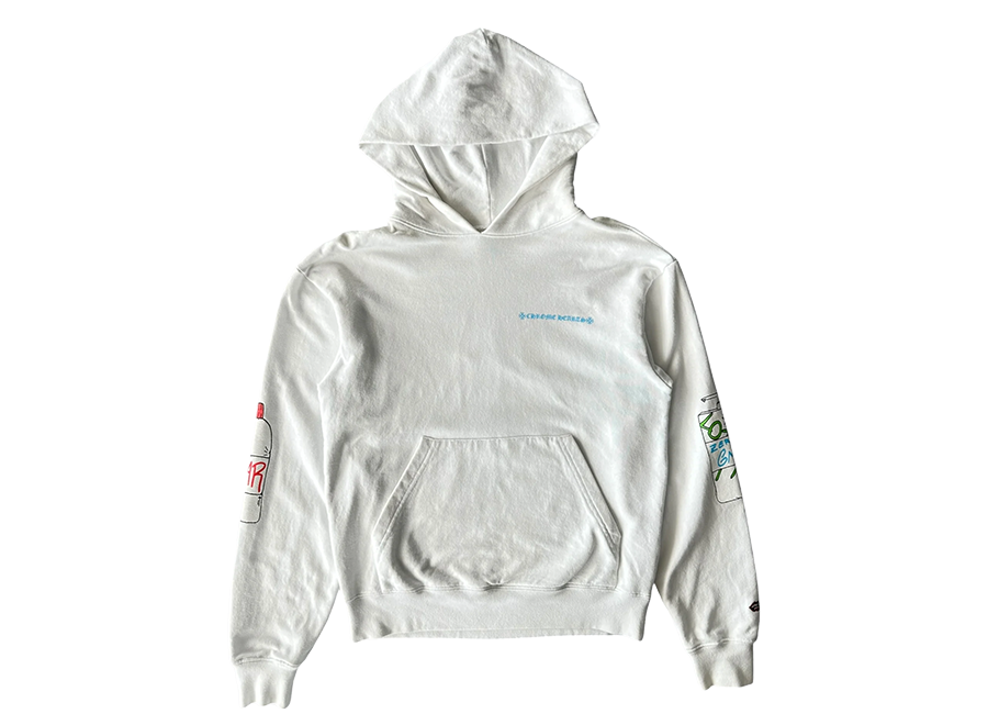 Chrome Hearts Matty Boy White Retro-Cycle Hoodie