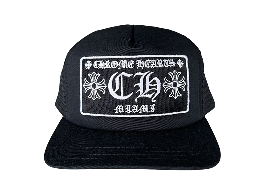 Chrome Hearts CH Miami Trucker Hat Black