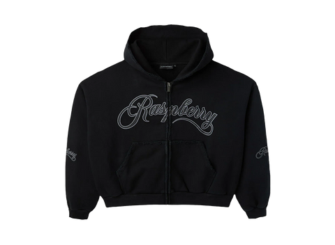 GV Gallery Raspberry Script Zip Up Hoodie Black (Pre-Owned)