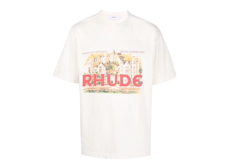Rhude Monaco With Gods Help City Tee Vintage White (Pre-Owned)