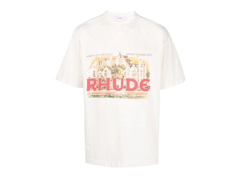 Rhude Monaco With Gods Help City Tee Vintage White (Pre-Owned)