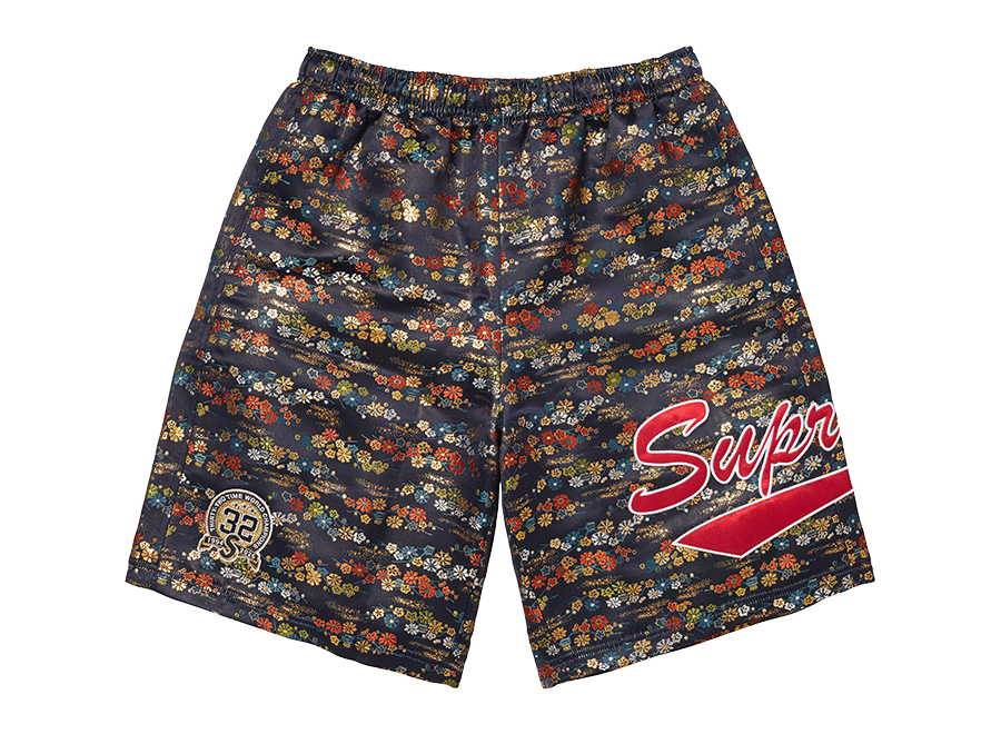Supreme Floral Jacquard Short Navy (Pre-Owned)