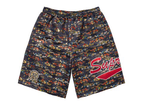 Supreme Floral Jacquard Short Navy (Pre-Owned)
