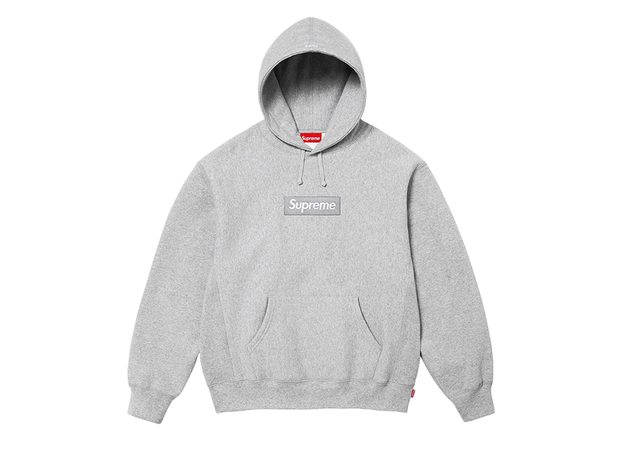 Supreme Box Logo Hoodie FW24 Heather Grey