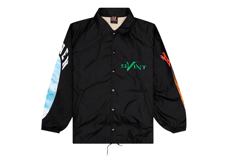 Saint Michael x Vlone Coaches Skull Jacket Black (Pre-Owned)
