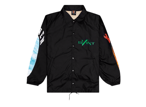 Saint Michael x Vlone Coaches Skull Jacket Black (Pre-Owned)