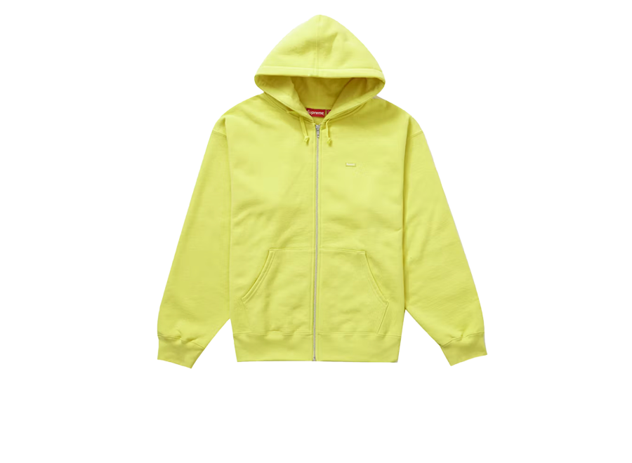 Supreme Small Box Zip Up Hooded Sweatshirt (FW23) Acid Yellow
