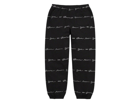 Supreme Script Stripe Sweatpant Black (Pre-Owned)