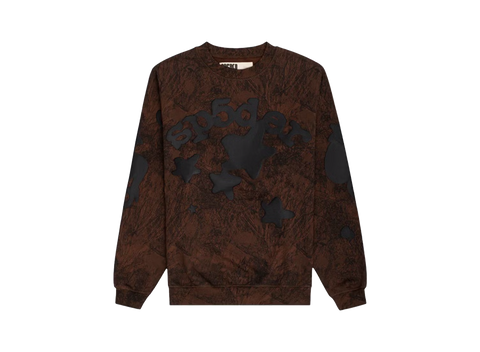 Sp5der Beluga Real Tree Camo Crewneck Sweatshirt Brown (Pre-Owned)