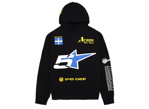 Sp5der Pit Crew Oversized Hoodie Black (Pre-Owned)
