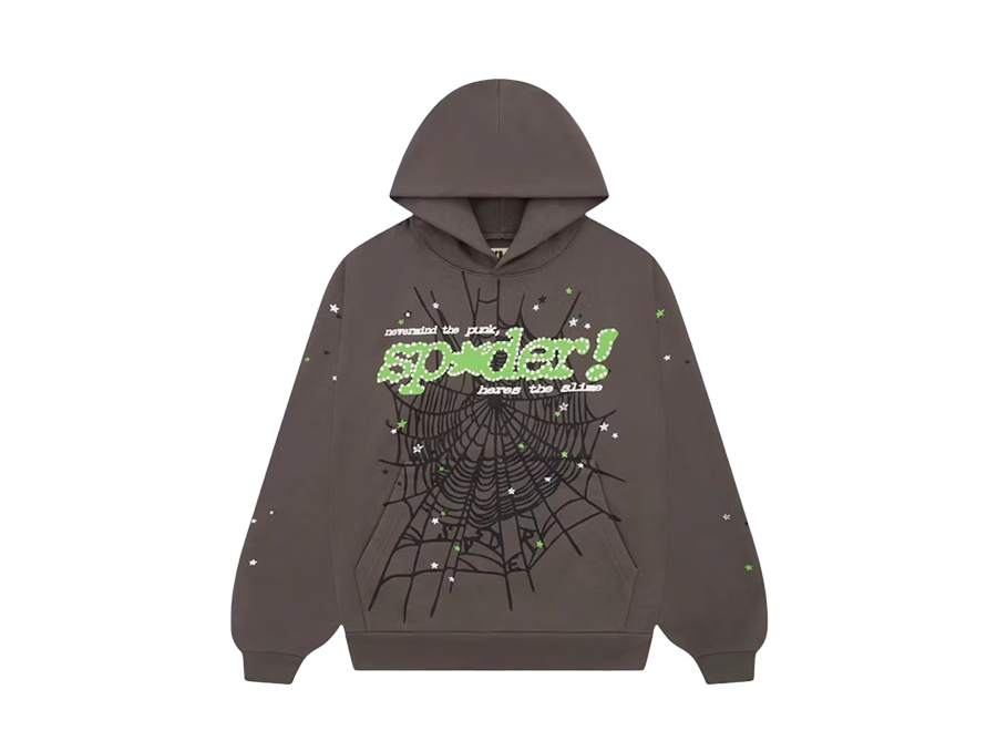 Sp5der Wait Grey Punk V2 Hoodie