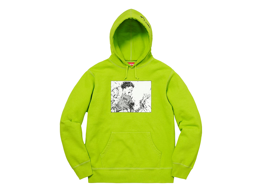 Supreme AKIRA Arm Hooded Sweatshirt Lime