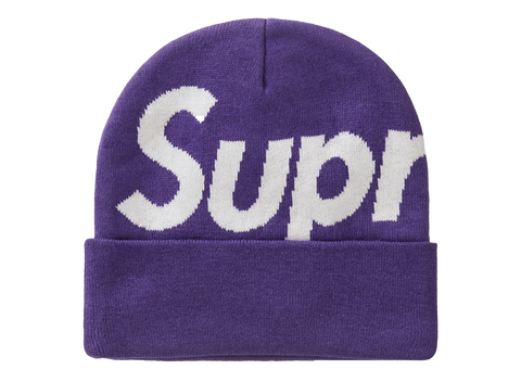Supreme Big Logo Beanie (FW23) Dark Purple