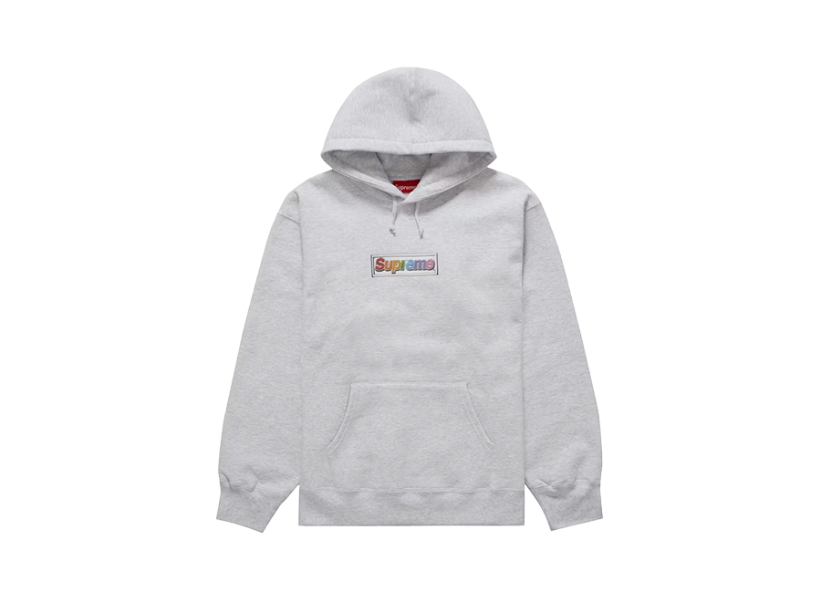 Supreme Bling Box Logo Hooded Sweatshirt Ash Grey (Pre-Owned)