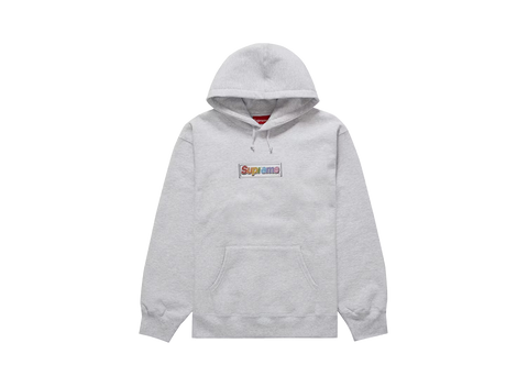 Supreme Bling Box Logo Hooded Sweatshirt Ash Grey (Pre-Owned)