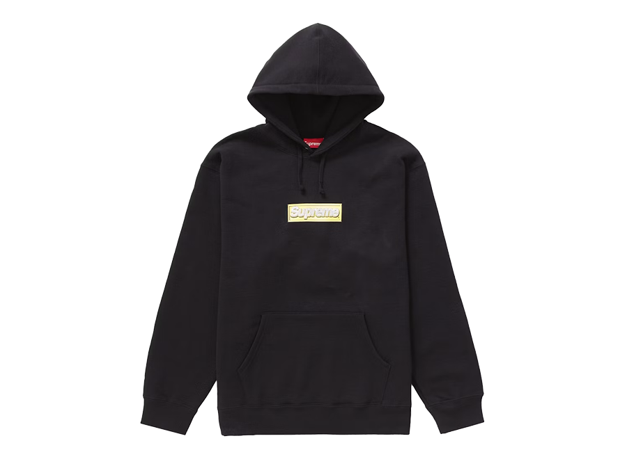 Supreme Bling Box Logo Hooded Sweatshirt Black