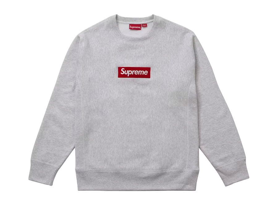 Supreme Box Logo Crewneck (FW18) Ash Grey