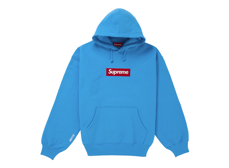 Supreme Box Logo Hooded Sweatshirt (FW25) Cyan (Pre-Owned)