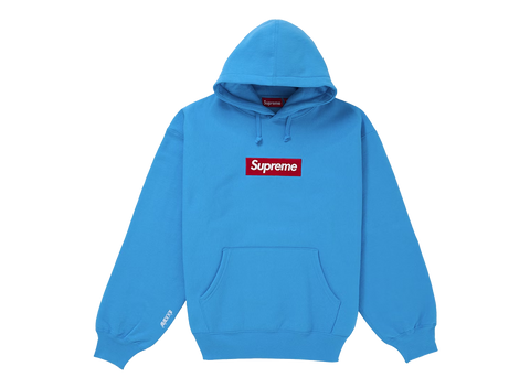 Supreme Box Logo Hooded Sweatshirt (FW25) Cyan (Pre-Owned)