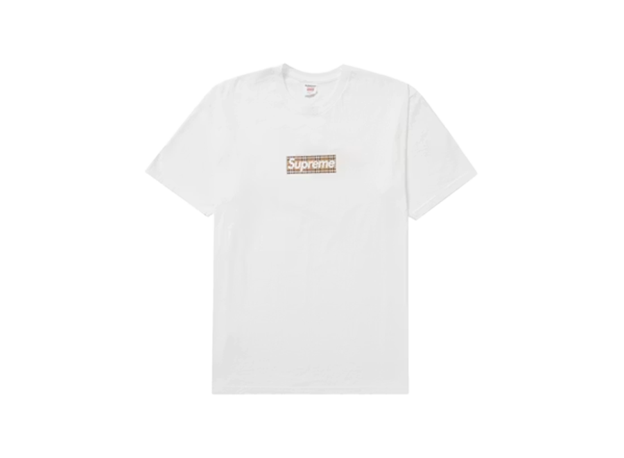Supreme Burberry Box Logo Tee White (Pre-Owned)