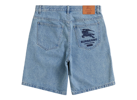 Supreme Burberry Denim Short Washed Blue (Pre-Owned)