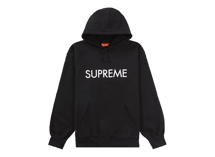 Supreme Capital Hooded Sweatshirt Black