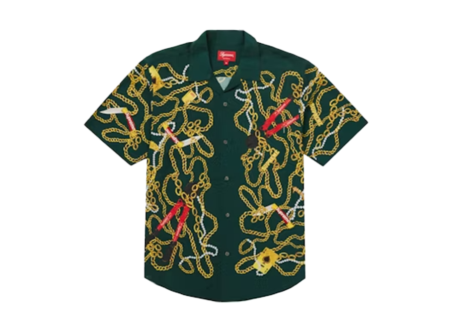 Supreme Chains Rayon S/S Shirt Dark Green (Pre-Owned)