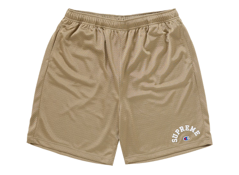 Supreme Champion Mesh Shorts Tan
