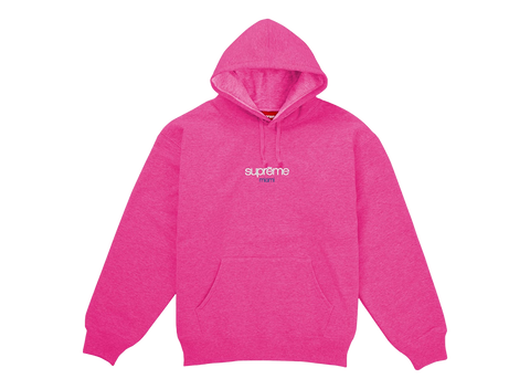 Supreme Classic Logo Miami Shop Hooded Sweatshirt Pink