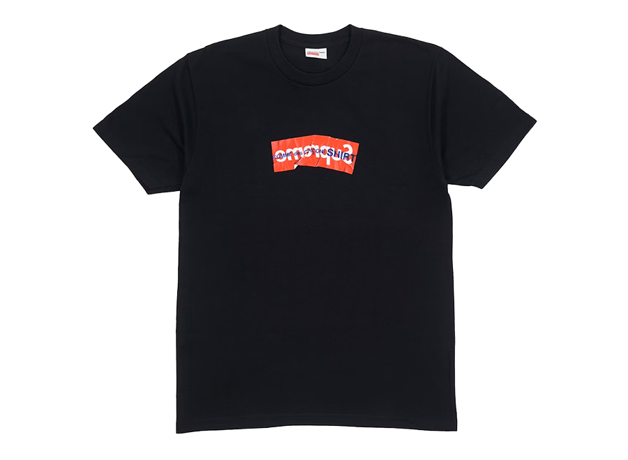 Supreme Comme Des Garcons SHIRT Box Logo Tee Black (Pre-Owned)