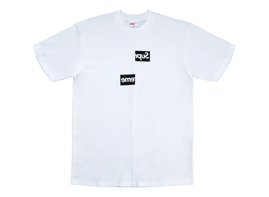 Supreme Comme des Garcons SHIRT Split Box Logo Tee White