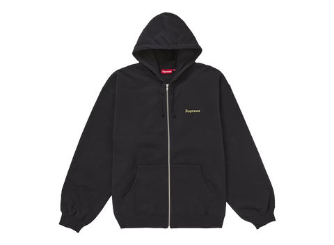 Supreme Crest Zip Up Hooded Sweatshirt Black (Pre-Owned)
