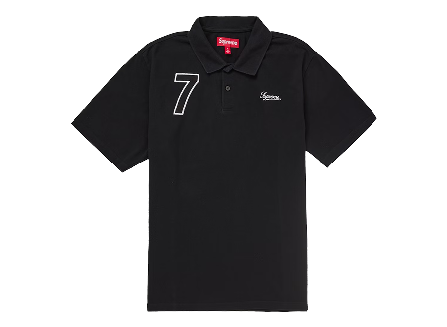 Supreme Cursive Polo Black