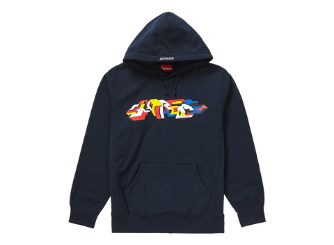 Supreme Delta Logo Hooded Sweatshirt Navy (Pre-Owned)